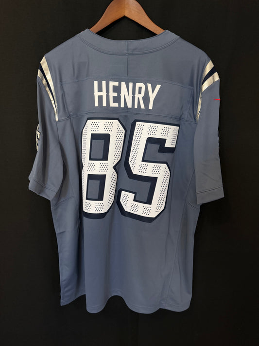 Jersey Nike Limited cosida de Hunter Henry de los New England Patriots Colección Rivalries - Azul
